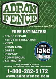 A flyer advertising the fence company
