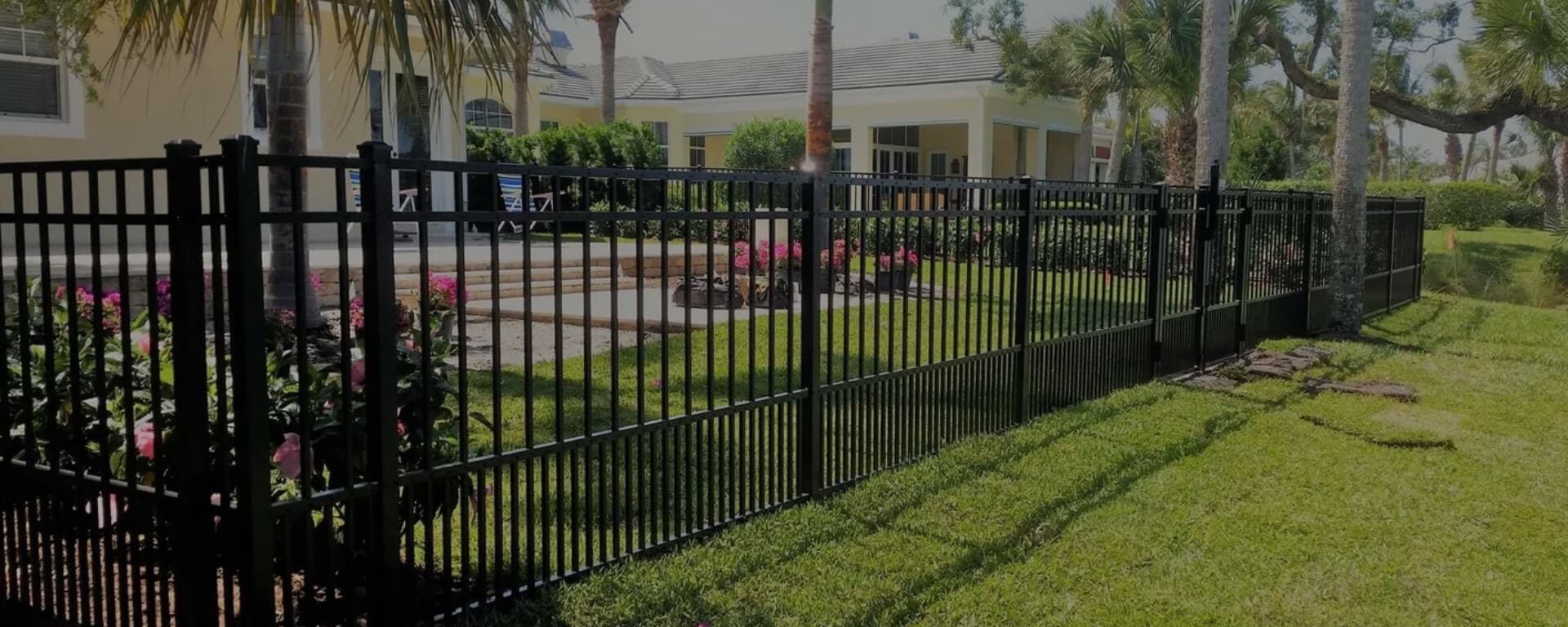 A fence that is made of metal.