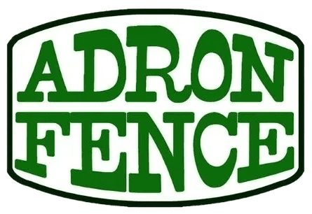 Green "Adron Fence" text on white background.