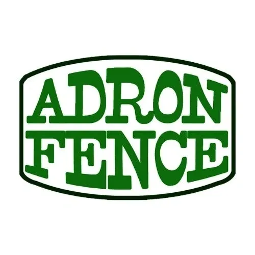 Adron Fence logo in green text.