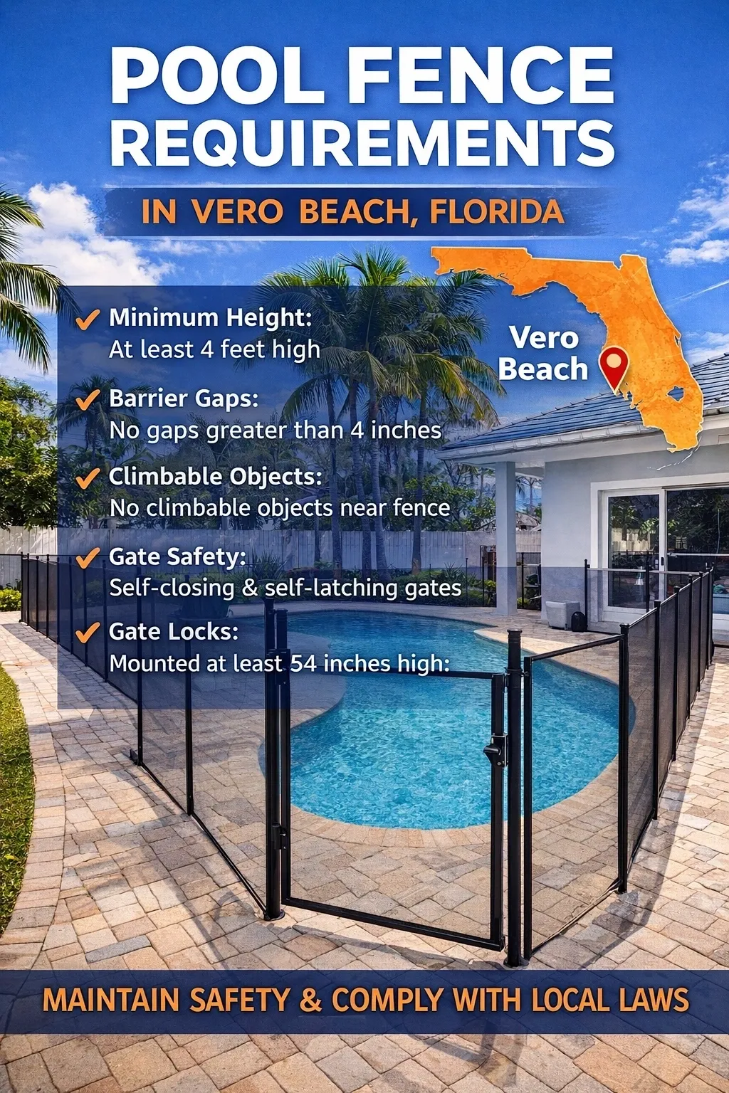 Pool fence requirements in Vero Beach
