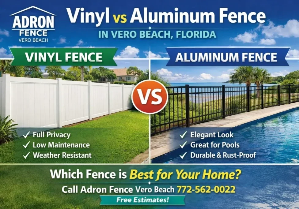 Vinyl vs aluminum fence in Vero Beach